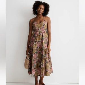 Madewell Pink and Brown Maxi Dress